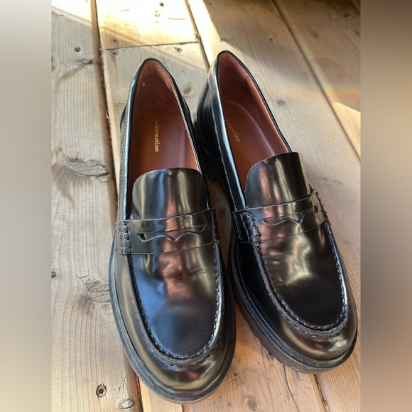Reformation Agathea Chuncky Black Penny Loafers- women’s 9 - Picture 3 of 15